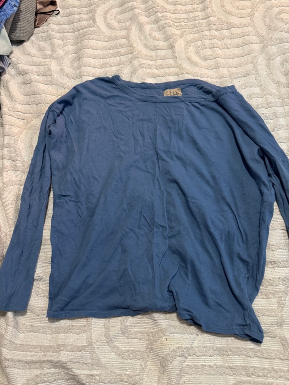 Chaser Long-Sleeve Crewneck Tee - Blue